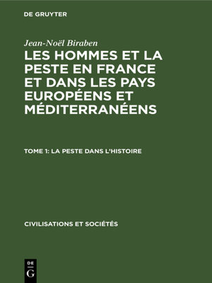 cover image of La peste dans l'histoire